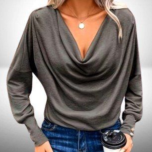 Pullover & Sweatshirts: ✨ Elegantes Strickshirt mit Wasserfallkragen 💕💫 – Neu und originalverpackt aus Saland von Chi4