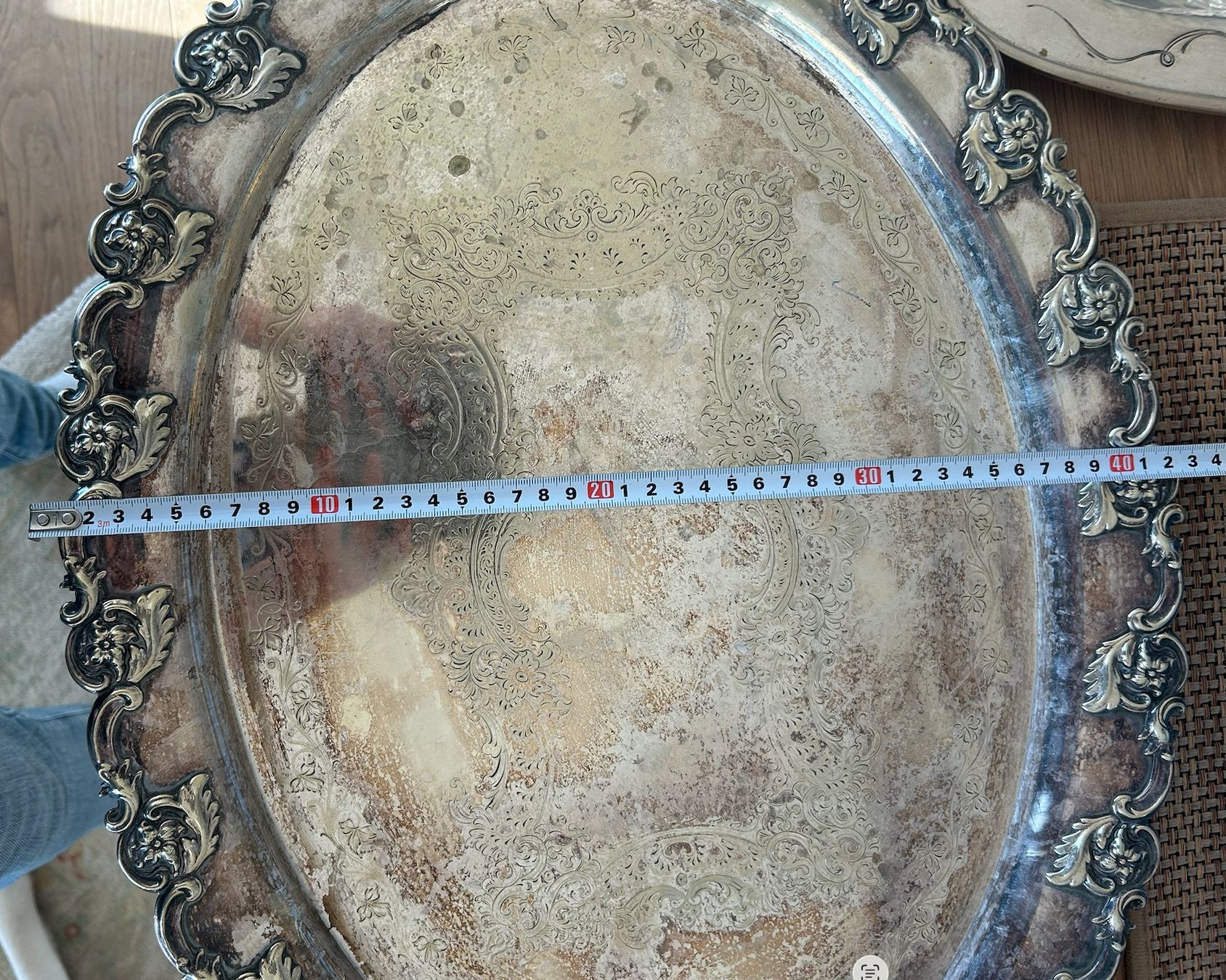 Piatti di portata: Large EPNS silver-plated decorative, ornate tray – Usato da Zollikon venduto da kmg1 2