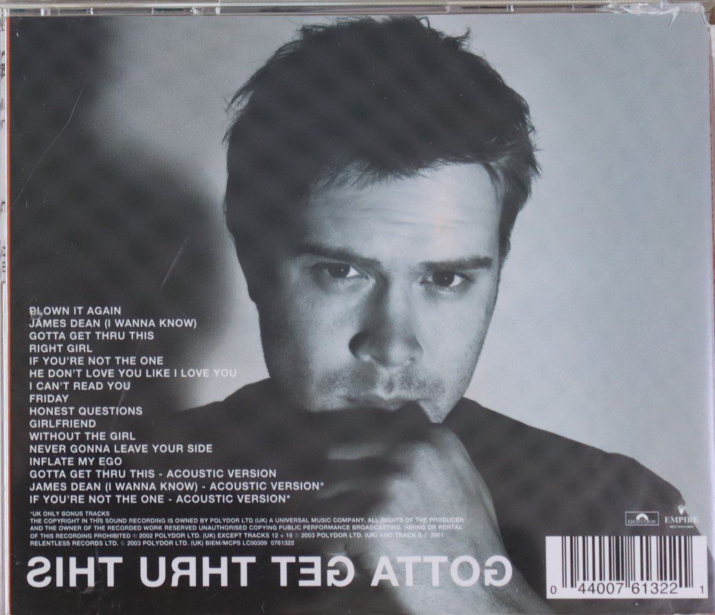 CD: Daniel Bedingfield – Gotta Get Thru Thing – Usato da Luzern venduto da CONTENTI 2