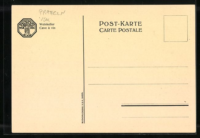 Cartoline postali: Pratteln, VSK, Blick in den Weinkeller – Usato da Berlin venduto da bartko-reher 1