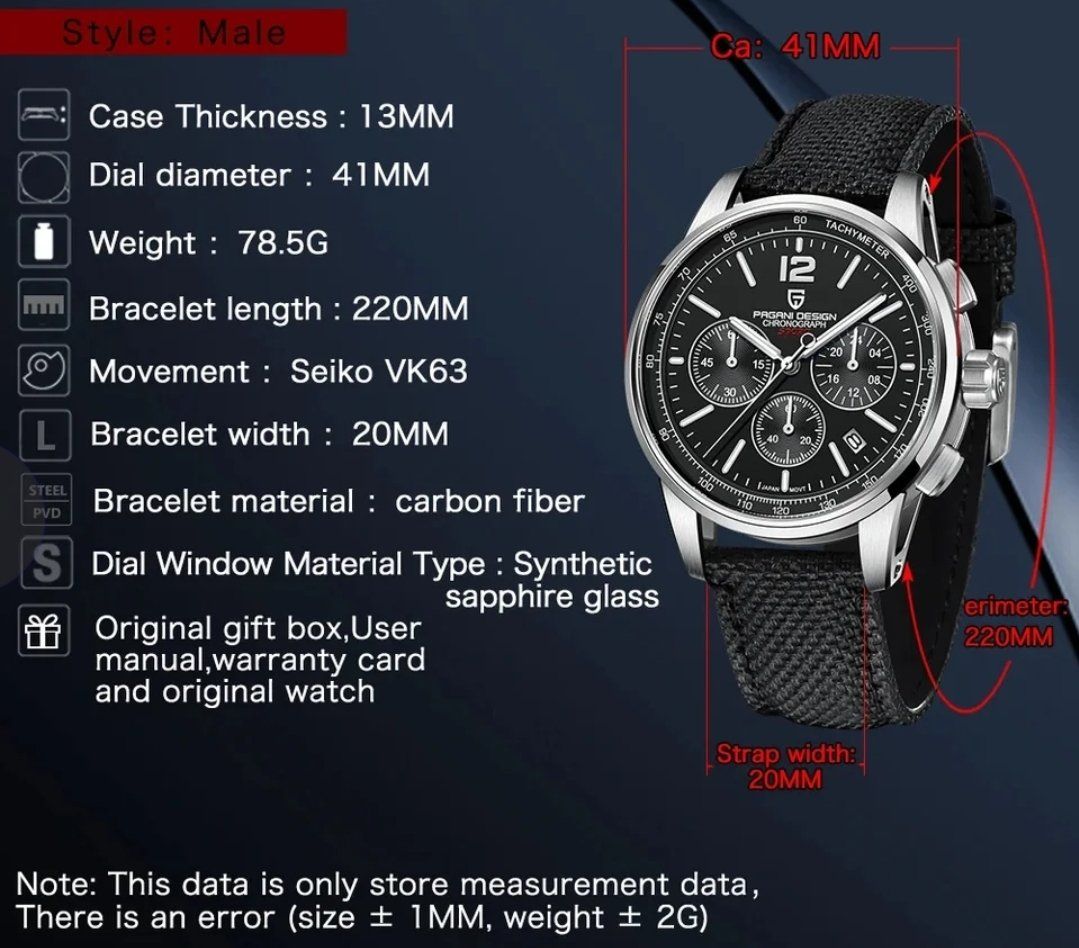 Pagani Design Uhren: MONTRE PAGANI Design Herrenuhr – Neu und originalverpackt aus Suhr von sjay.Cv 5