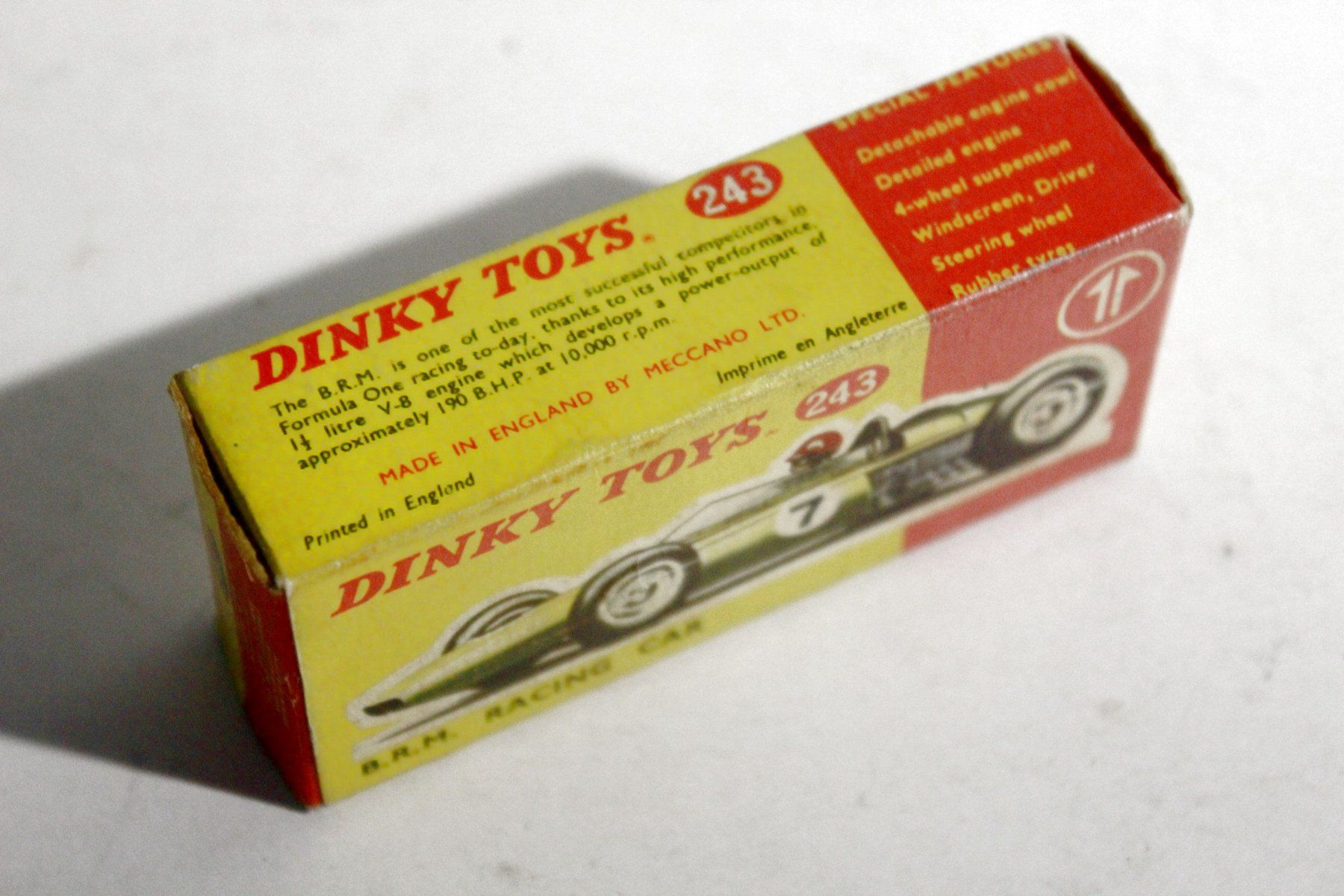 Miniature Dinky 1/43 BRM Racing Car – Voiture De Collection Réf 243