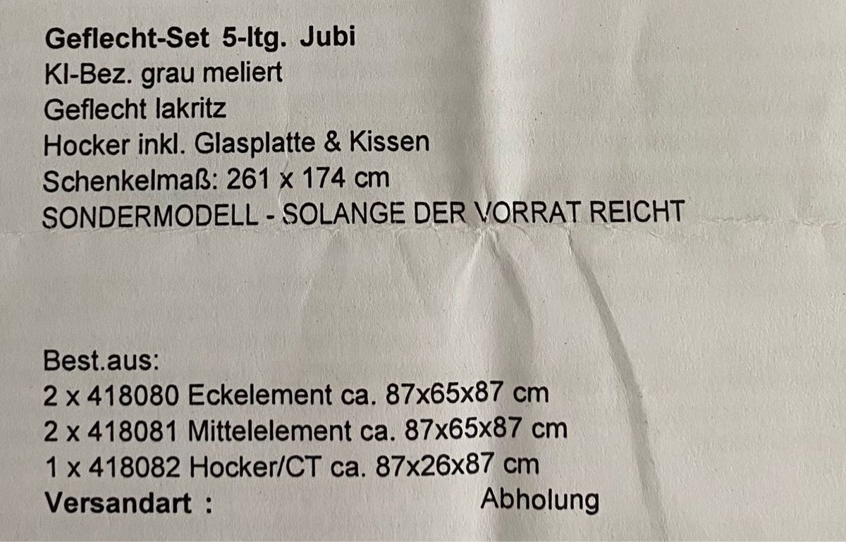 Sofas: Rattangeflecht 5-teilig – Neu (gemäss Beschreibung) aus Dietikon von Nieselchen 6