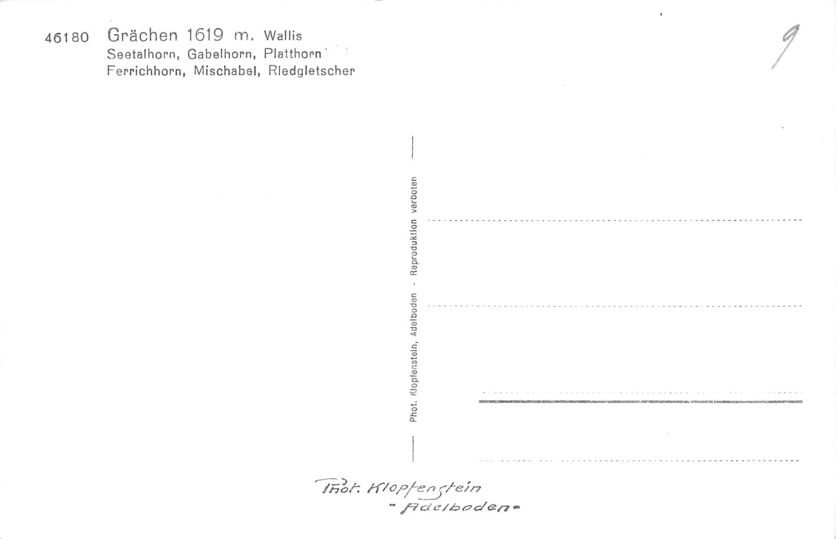 Cartoline postali: Grächen – Usato da Biasca venduto da Blenio71 1