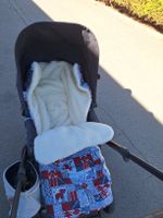 Fusssack für Kinderwagen warm gefüttert bunt guter Zustand