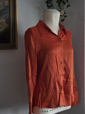 Elegante Bluse in Orange Gr. L (klein)