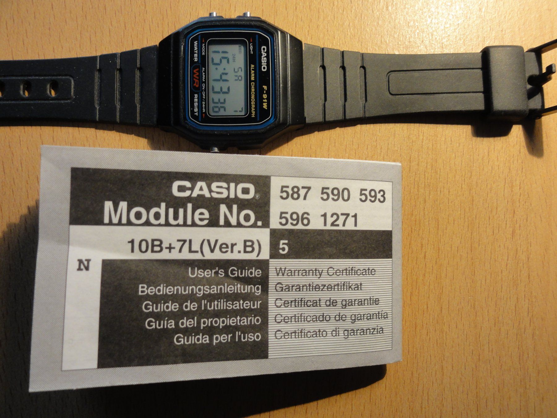 CASIO F--91W Armbanduhr Module No. 596 1271 (Gebraucht) in Nänikon für ...