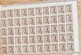 Argentina - 50 Marken Bogen ** Justo José de Urquiza, 1935