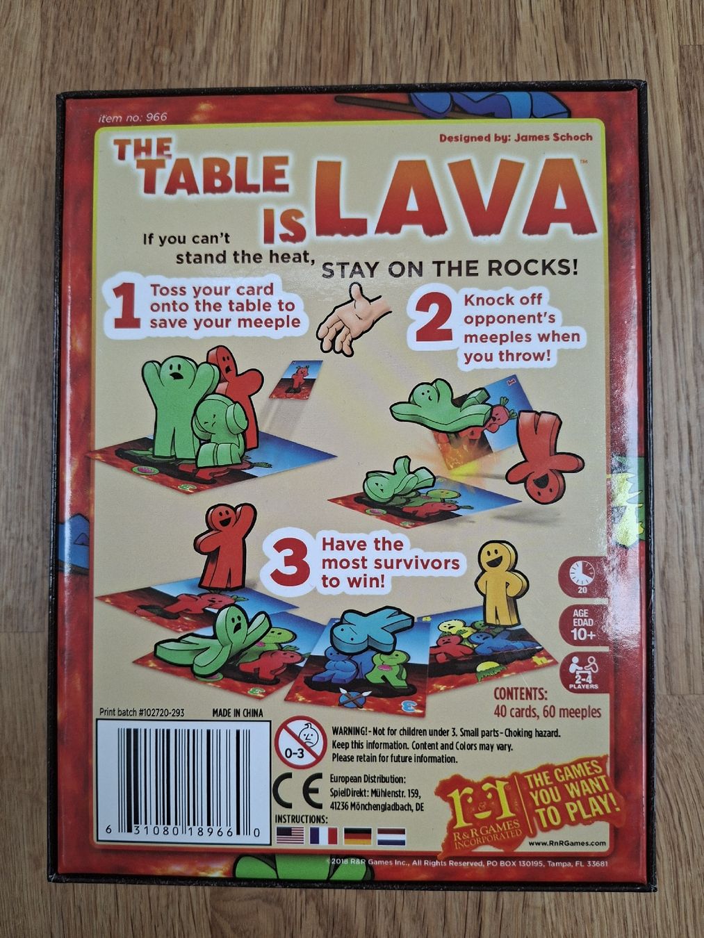 Spiele: The Table Is Lava - Wurf-/Schnips-Spiel – Gebraucht aus Hindelbank von reidi84 1