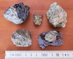 Olivin, Lavasteine 5 Stück