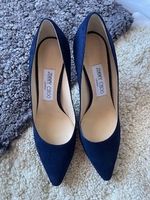 Jimmy Choo Romy Suede Pumps Dark Blue 37