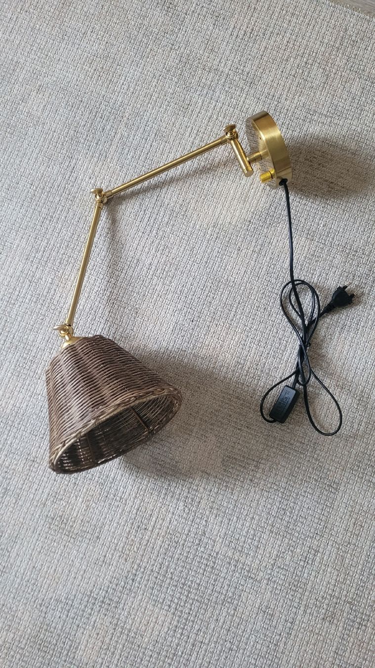 Lampade: Rattan Wandlampe mit Kabel – Nuovo (secondo la descrizione) da Götighofen venduto da cherryjuice 1