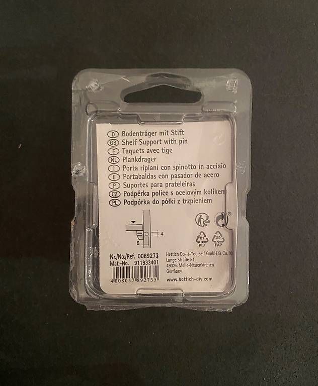 Ferramenta: Taquets avec tige 4 mm - Hettich – Nuovo (secondo la descrizione) da Lausanne venduto da mama124 1