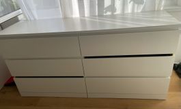 IKEA Malm Kommode weiss mit 6 Schubladen gebrauchter Zustand