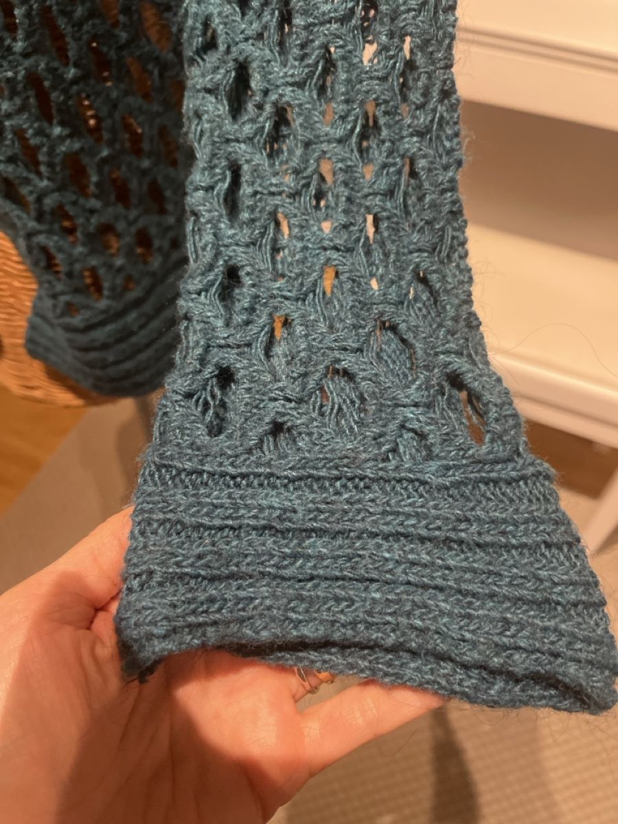 Giacche: Strickjacke Petrol, grob gestrickt, S – Usato da Solothurn venduto da Bobesch08 2