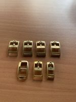 7 Omega Schnallen vergoldet unbenutzt