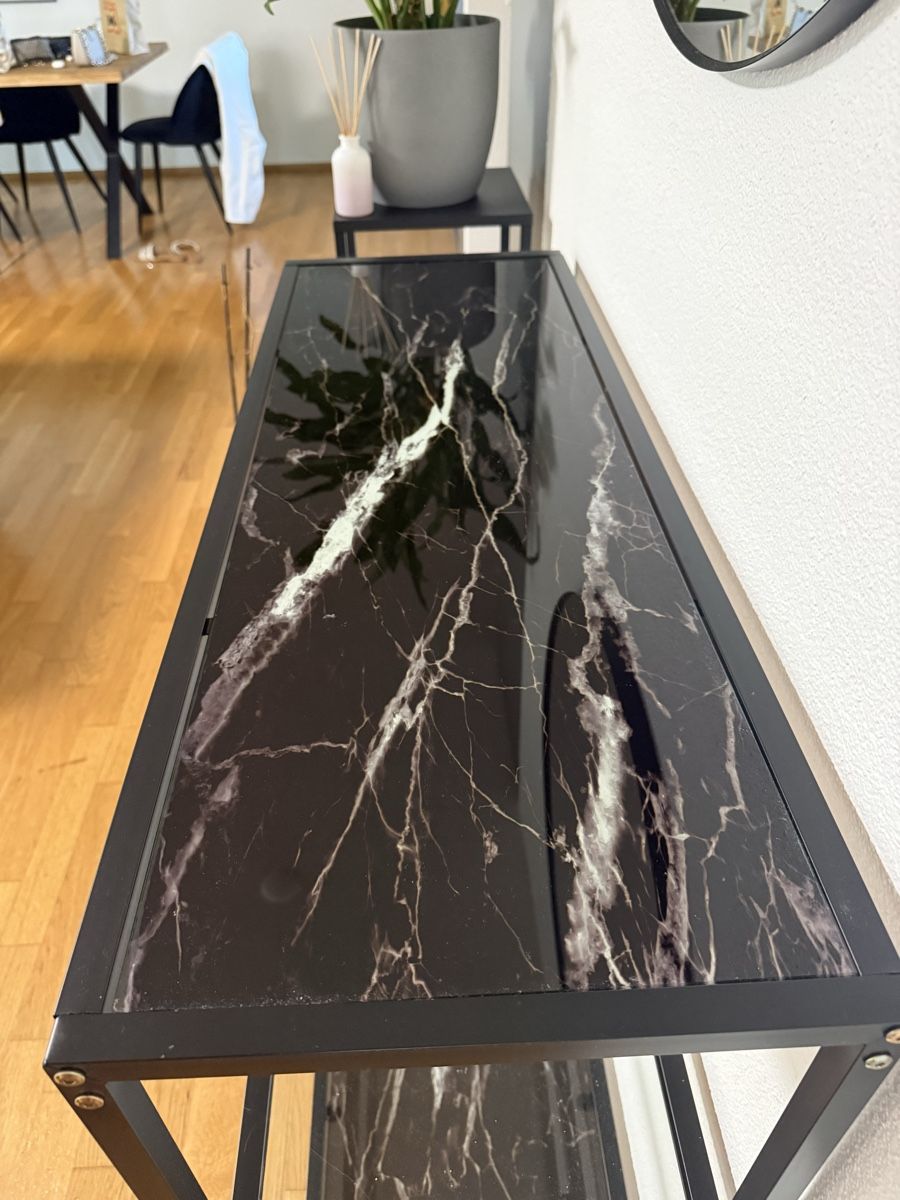 Scaffali: Regal schwarz Marmor Optik Glas  – Usato da Wetzikon ZH venduto da jessi_ing 1