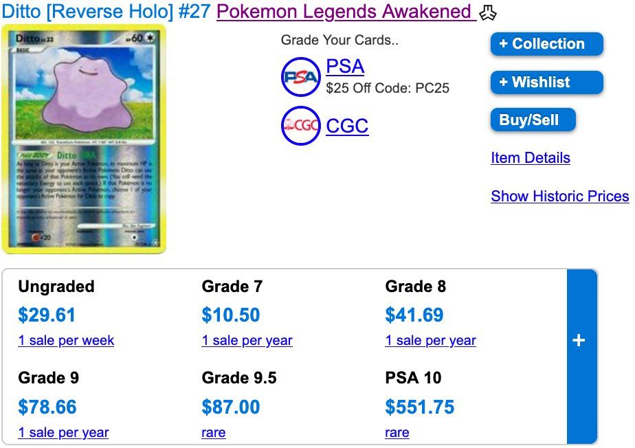 Pokémon Carte collezionabili: Ditto Rare Reverse Holo & Rare 27 – Usato da Zürich venduto da PEACECOCOON 3