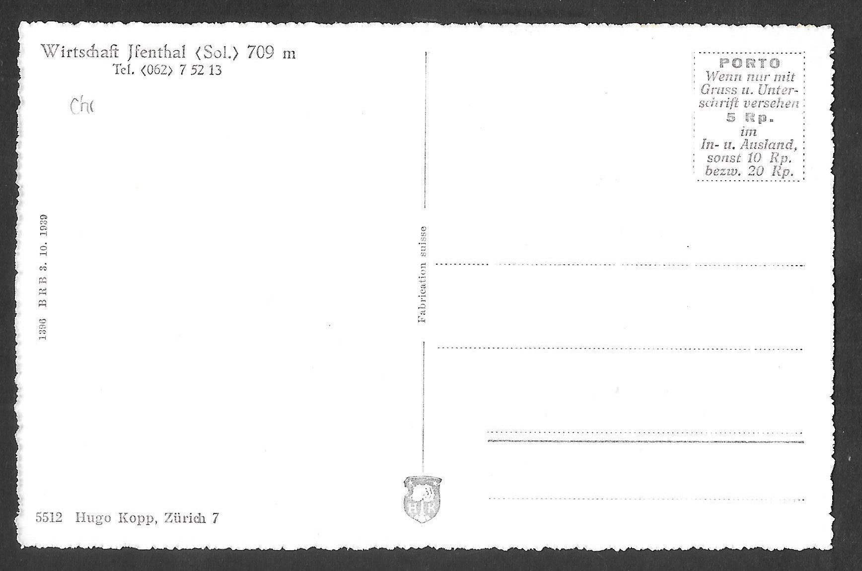 Cartoline postali: Hauenstein -Ifenthal Gesamtansicht – Usato da Olten venduto da clotaldi 1