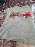 Feuerwehr T-Shirt Jungen Gr. 122/128 grau Polyester