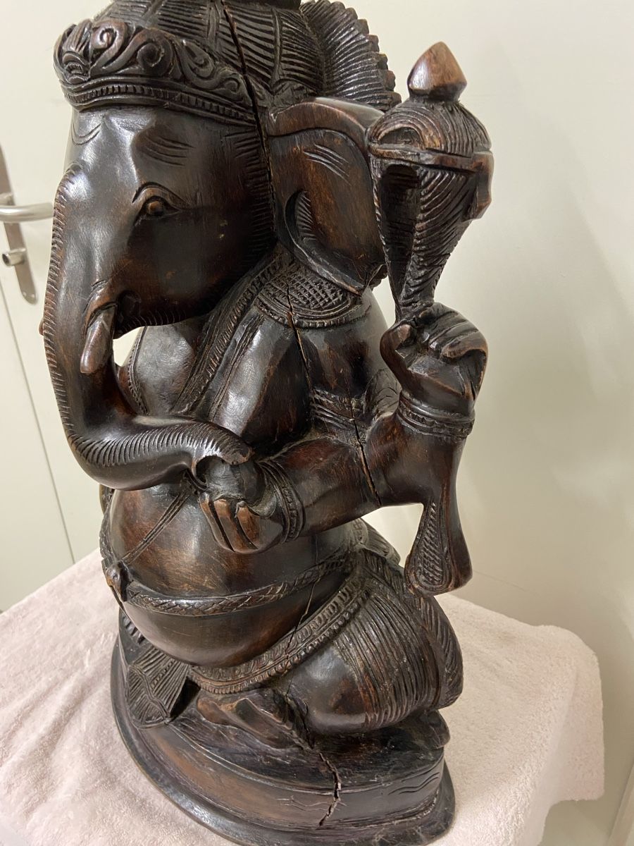 Sculture & Statue: Ganesha Figur Holz geschnitzt  – Usato da Dietikon venduto da brocki-eyra 1