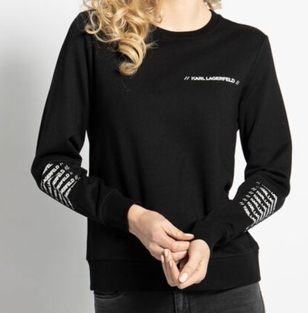 Karl Lagerfeld Sweatshirt Pullover Gr. M Schwarz Damen Shirt