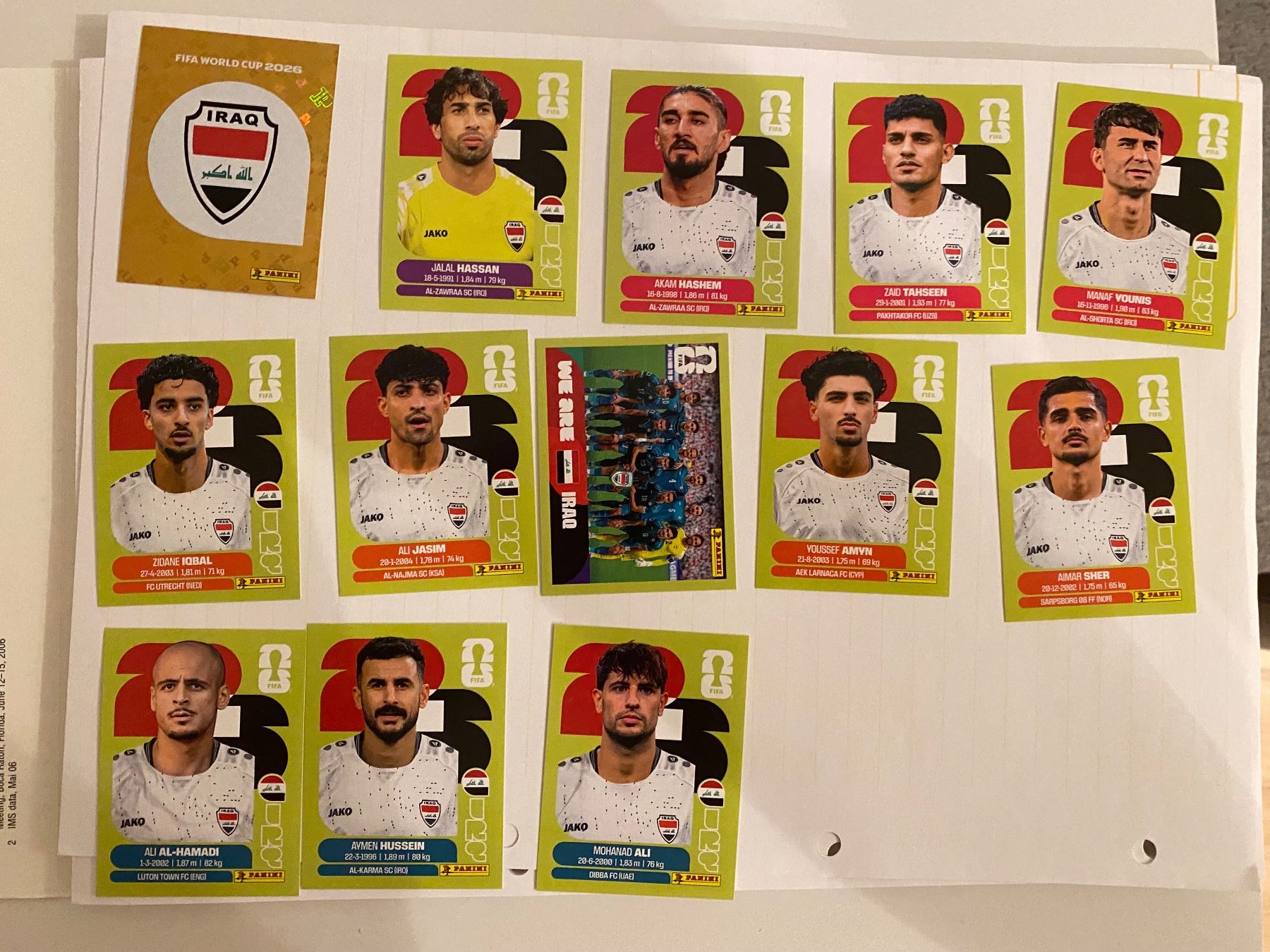 Panini Carte collezionabili: Panini WM 2026, Irak IRQ – Nuovo (secondo la descrizione) da Arbon venduto da arminnnn