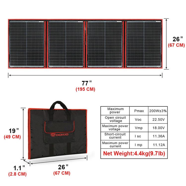 Dispositivi a energia solare: 200W Faltbares Solarpanel + 12V 20A Batterie Ladegerät – Nuovo e nell'imballaggio originale da Wallenwil venduto da toesstal-vertrieb 3