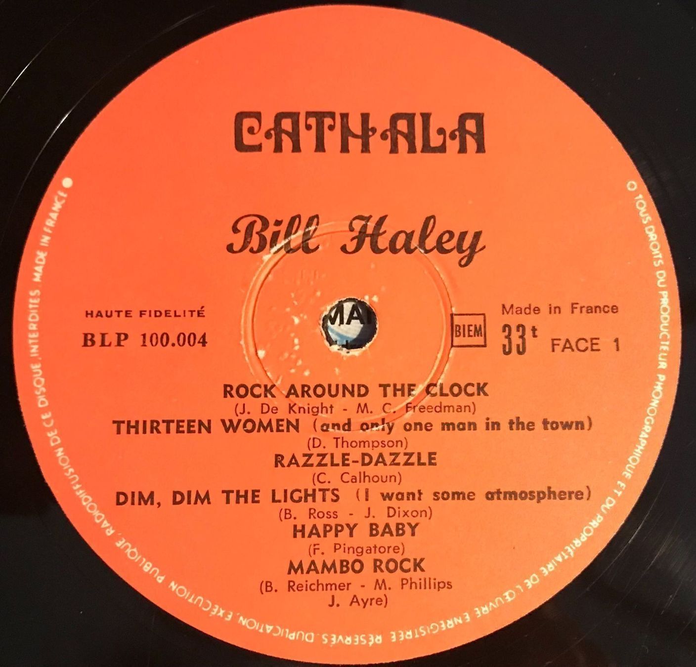 Dischi in vinile: BILL HALEY - CATHALA - 33 Tours – Usato da Bussigny venduto da vinyl-pas-cher 2