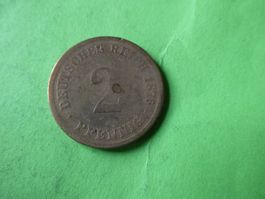 Dt. Reich 1876 D, 2 Pfennig