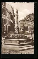 AK Basel, Partie am Holbeinbrunnen, 1928