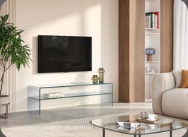 Glas TV-Möbel 2 Ablagen guter Zustand 120cm