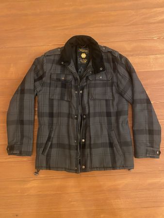 Fiblous Jacke kariert grau/schwarz Grösse M guter Zustand