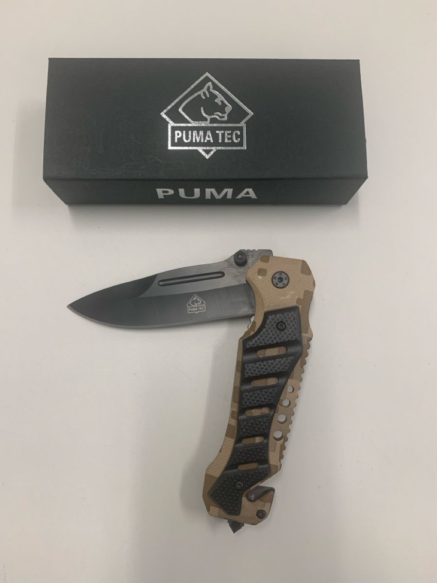 Puma Coltelli tascabile: Puma Tec Knife Camo 90 mm Rescue Folder - 306312 – Nuovo e nell'imballaggio originale da Lugano venduto da rfi_7cmn