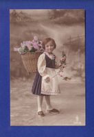 ENFANT - Jeune fille et fleurs - Bonne Fête
