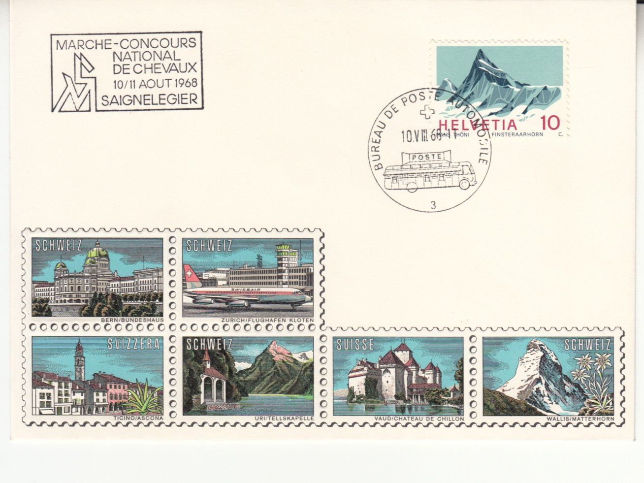 Tutti i francobolli: Sonderstempel A. 1112 Saignelegier – Usato da Bürglen TG venduto da StampGraf