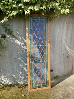 Grand Vitrail Art Déco Ancien 168x52 • avec Attaches 