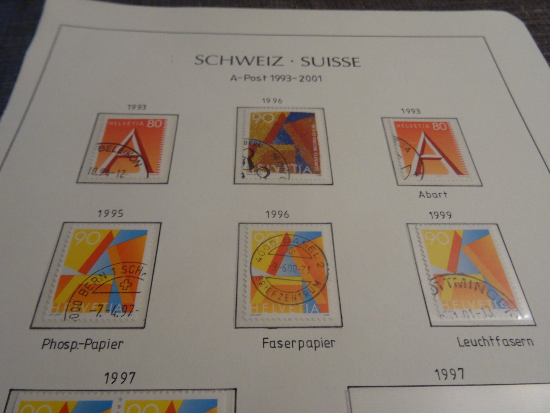Tutti i francobolli: A-Post Briefmarke 1991-2001 verschiedene Varianten – Usato da Olten venduto da pechsisa1 1