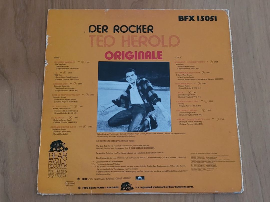 Schallplatten: LP  Ted Herold – Gebraucht aus Martigny von MZ-67 1