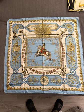 Seidenschal LVDVICVS MAGNVS Louis XIV Royal Hermés