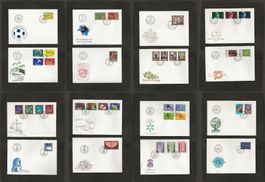 16 FDC Liechtenstein 1974 bis 1976