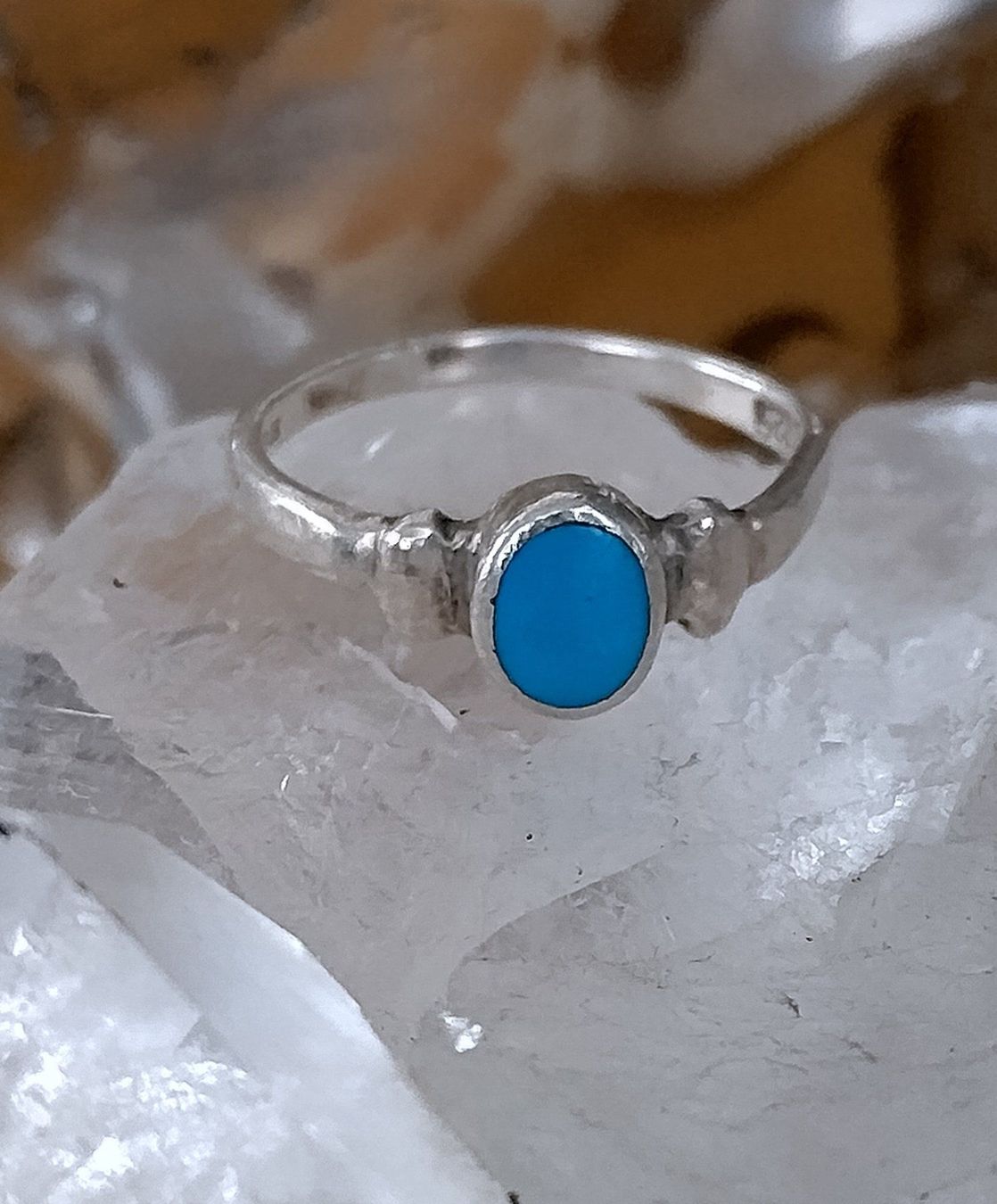 Ringe: KLEINER SILBER RING 925 MIT TÜRKIS Gr. 47 – Gebraucht aus Romanshorn von BoutiqueA 1