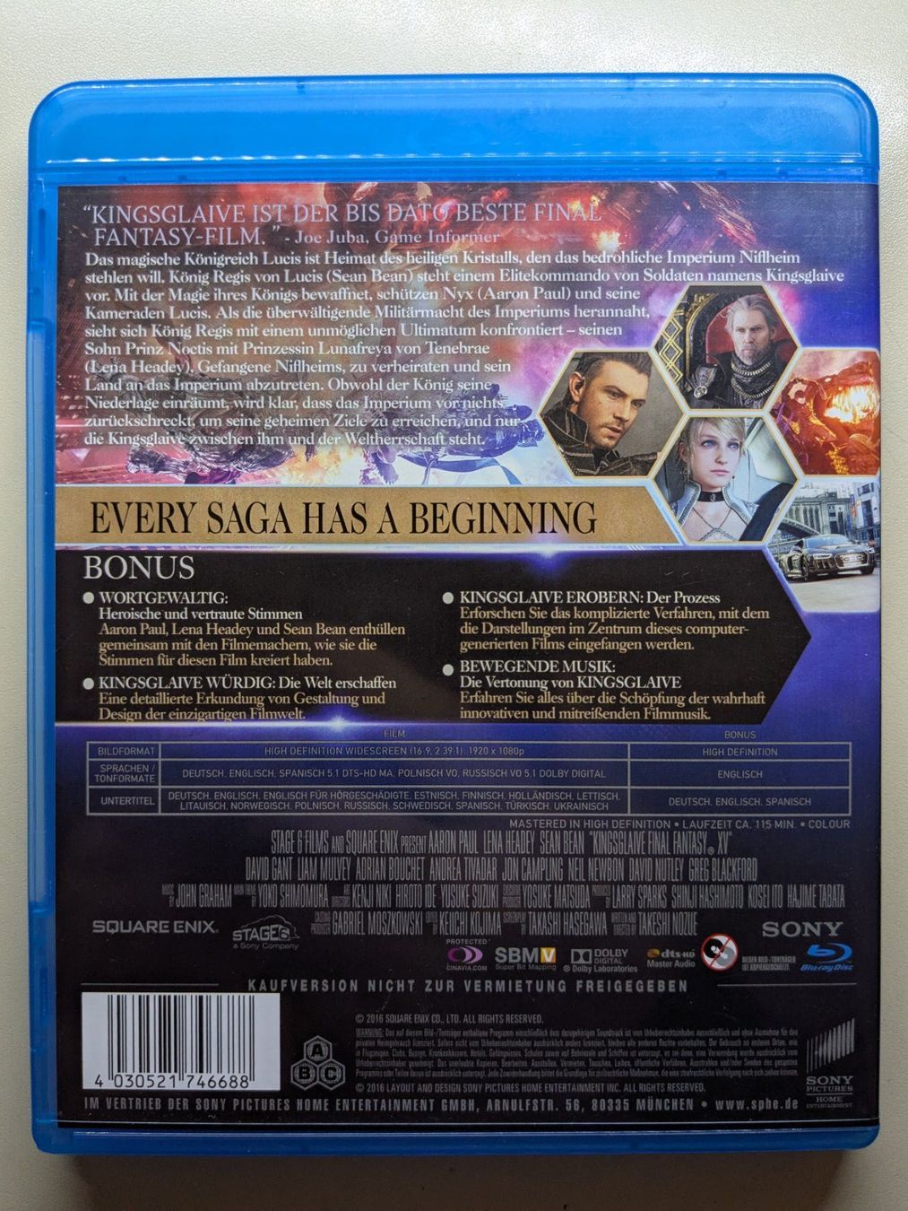 Tutti i DVDs: Kingsglaive: Final Fantasy XV [Blu-ray] – Usato da Port venduto da gecotom 1