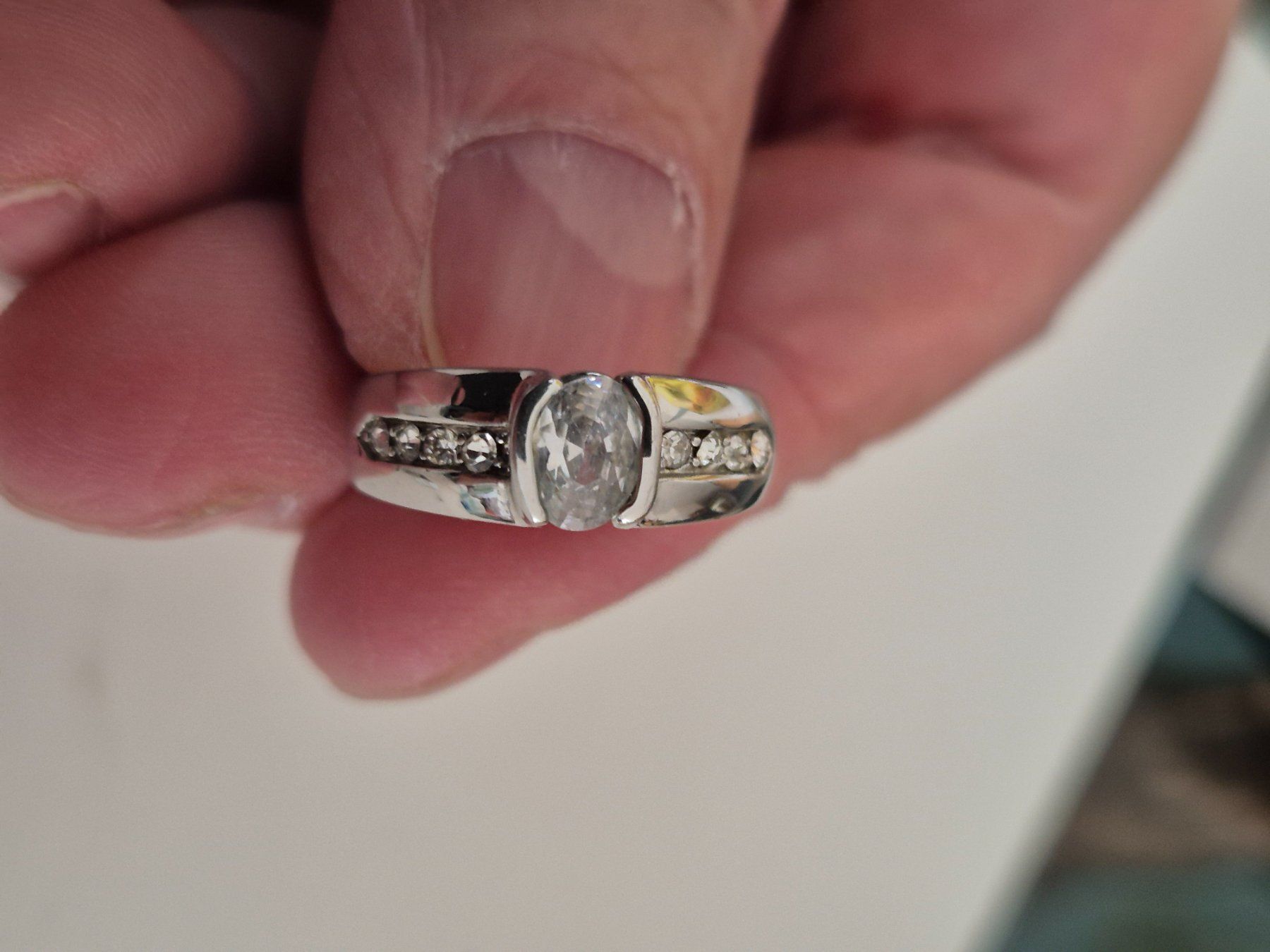 Anelli: Schmuck Ring Zirkonia Steinen Modeschmuck Unisex – Usato da Russikon venduto da dav_fqm6 4