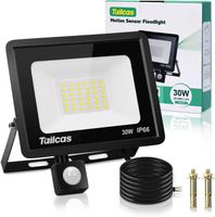 30W Led Strahler mit Bewegungsmelder Außen, 6500K