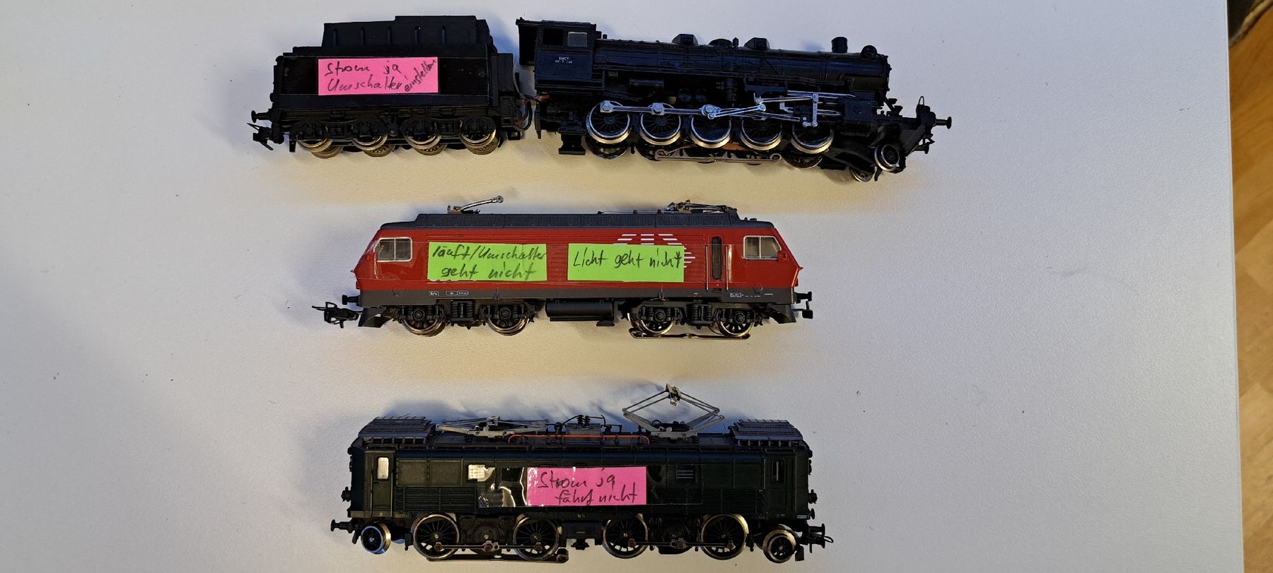 Modellini di ferrovie: 3 defekte H0 Loks – Difettoso da Urdorf venduto da Canyamel1