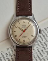 Groma Automatic Vintage. Révisée. Bracelet cuir fait main