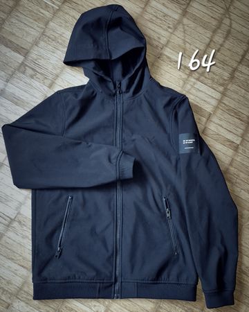 Jack&Jones Softshell Jacke mit Kapuze schwarz Grösse 164