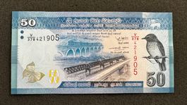 50 Rupees Banknote Sri Lanka 2022 UNC