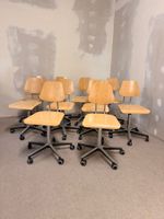 Schweizer Atelier Embru Schulstuhl Bürostuhl mit Rollen